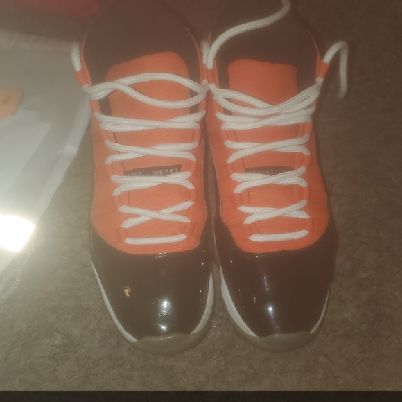 Custom Jordan 11 retro concords. Orange added. - Picture 7 of 11